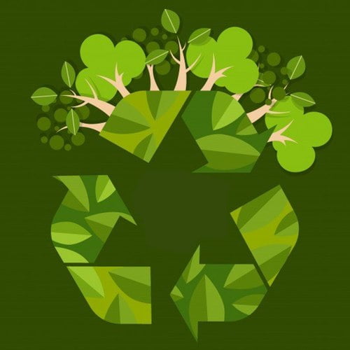 Zielony baner promujący dzień ochrony środowiska